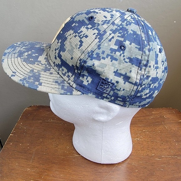 The Game Pro Hat Size 6⅞ Blue Camouflage Baseball Cap TW WT Logo - Picture 3 of 10